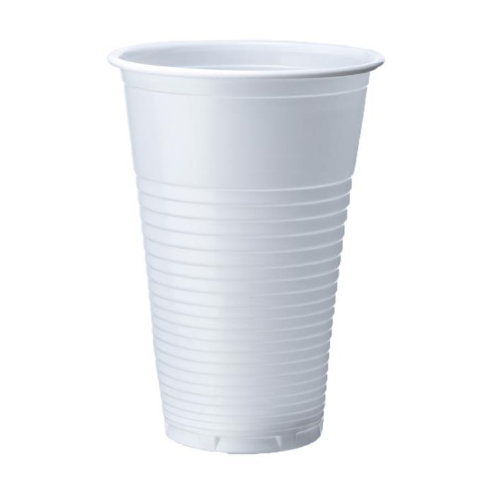 White Plastic Disposable Drinking Cup
