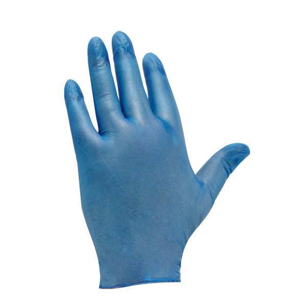 Blue Vinyl Powder Free Disposable Gloves Medium