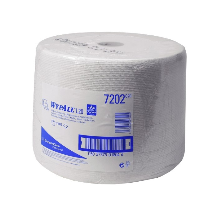 Wypall L20 White Wipers  Large Roll